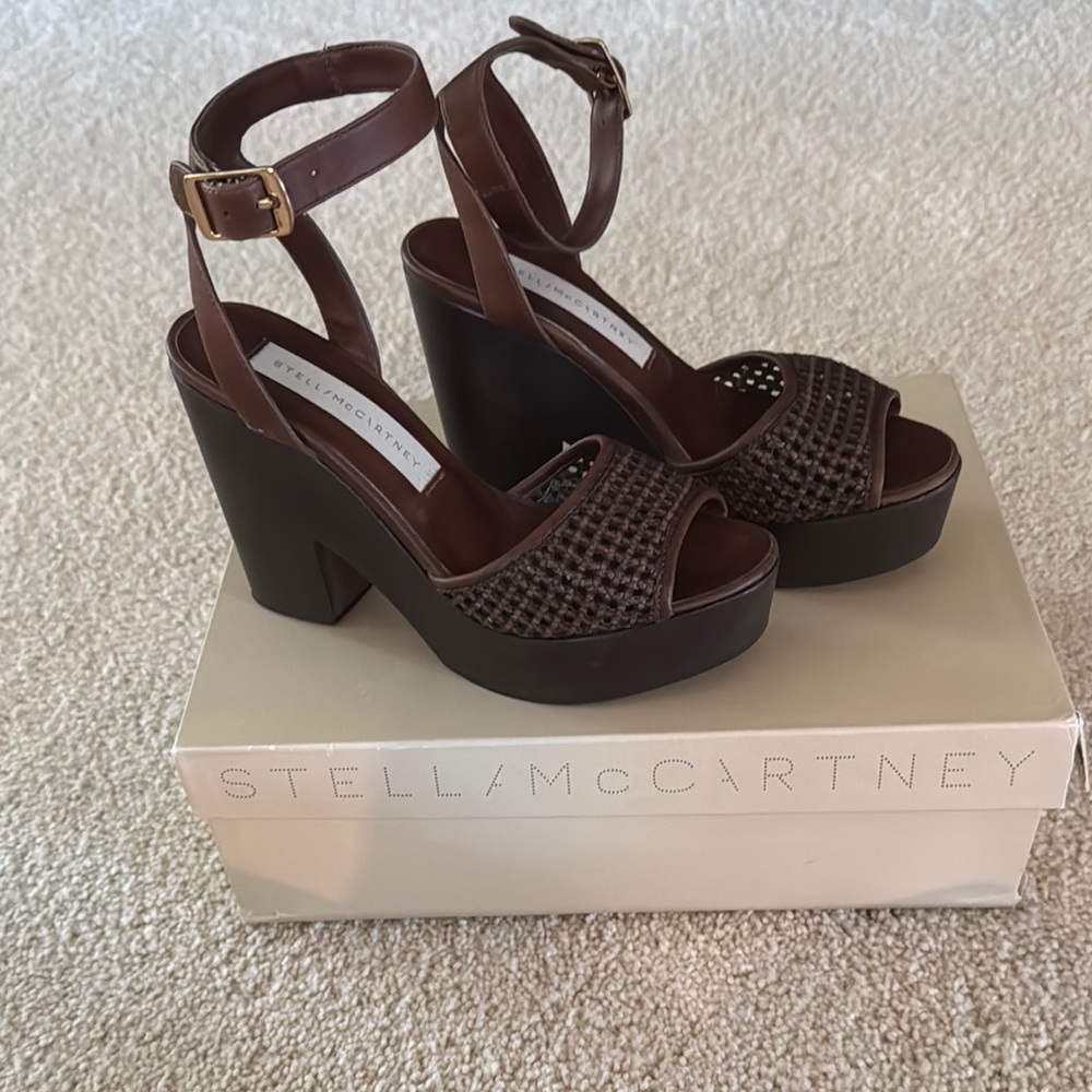 Stella McCartney Brown Platform Sandals